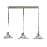 Hadano Triple Bar Pendant Modular Dar Lighting Antique Chrome